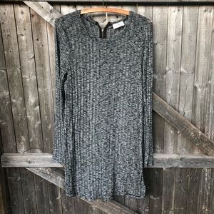 Long Sleeve Gray Sweater Like Dress Size LG